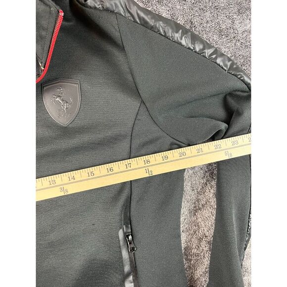 Puma Ferrari Track Jacket Full Zip Scuderia Black Mock Neck Men's S Racing - Picture 12 of 16